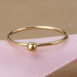 14K Gold Filled Stacking Ring, Dainty Gold Ball Ring, Minimalist Stacking Ring